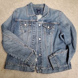 Gap stretch jean denim jacket size XL